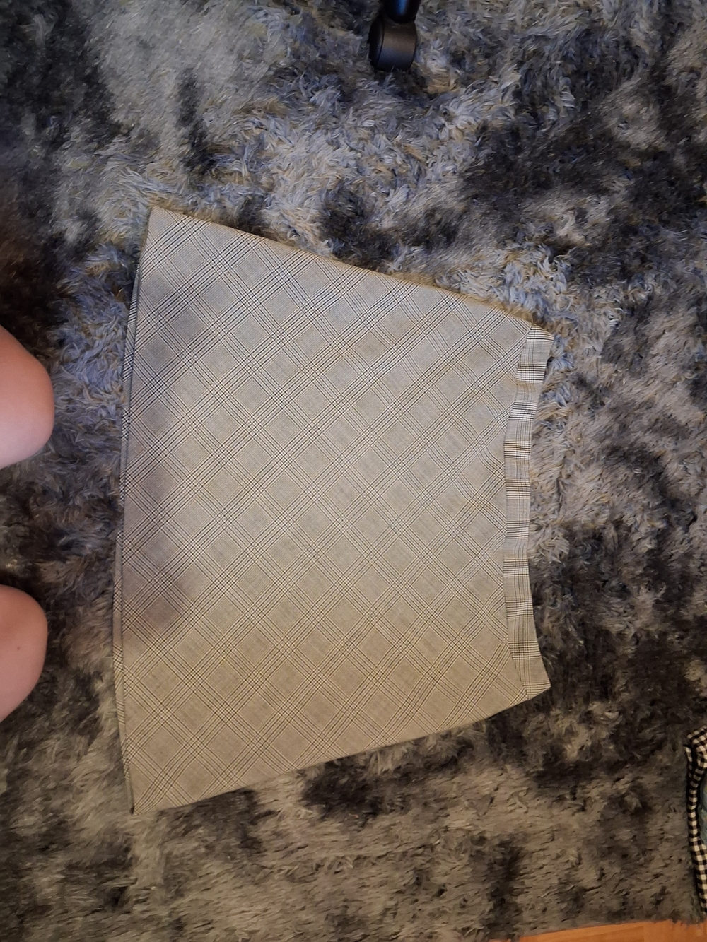 Plaid Mini Skirt in Neutral Taupe - Classic A-Line